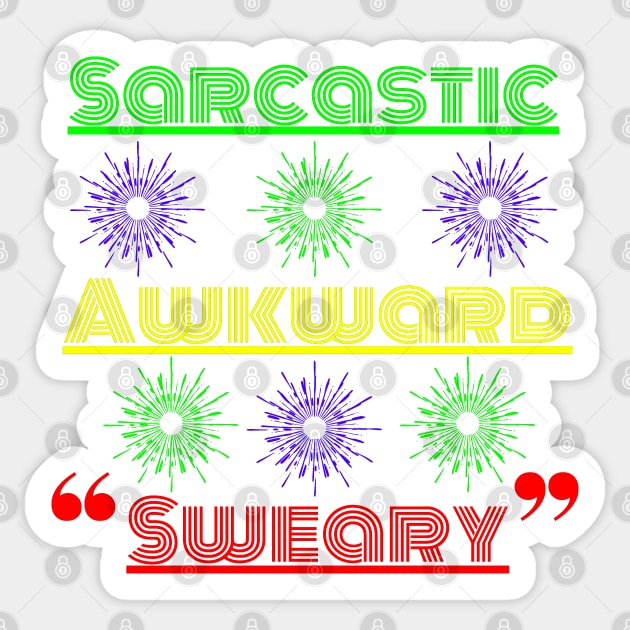 Sarcastic Awkward Sweary - Funny Sticker by ASOR14